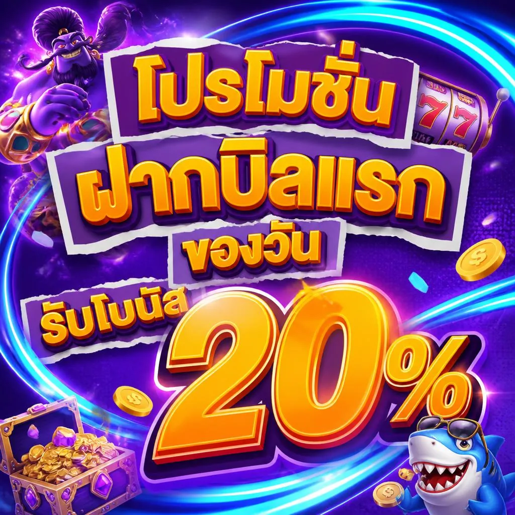 โปรโมชั่น ฝากบิลแรกของวัน รับโบนัส 20%